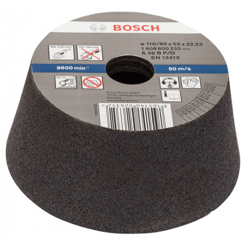 BOSCH Meule boisseau conique, métal/fonte 90 mm, 110 mm, 55 mm, 36 1608600233